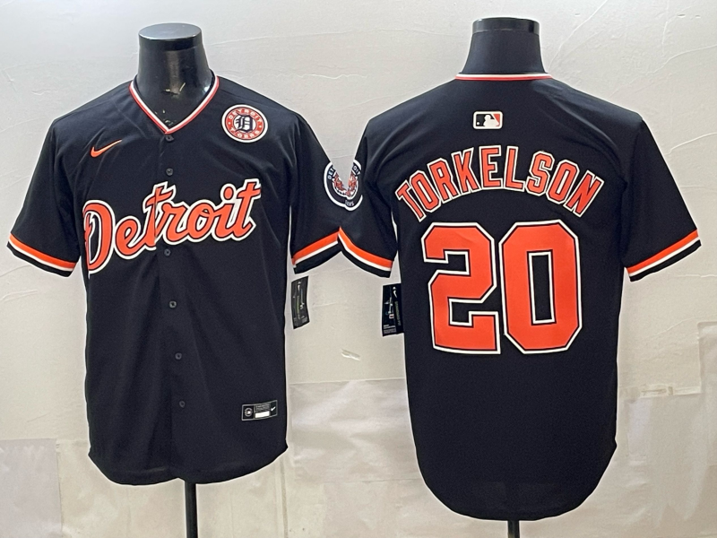 Men Detroit Tigers #20 Torkelson black Game Nike MLB Jersey0321001016